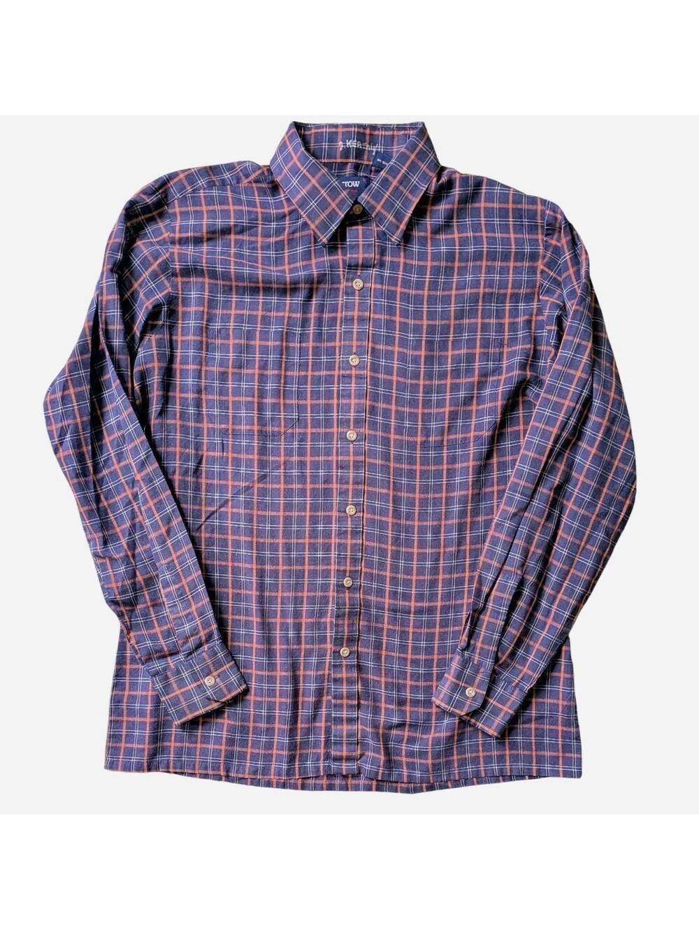 1980s Arrow Sportswear Plaid Long Sleeve Button Down Size Large